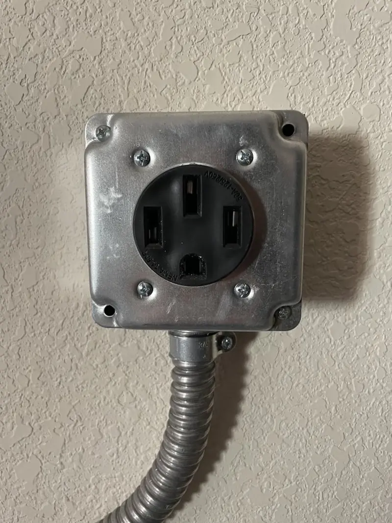 NEMA 14-50 outlet installed for Smart Home Electrical in Orangetree